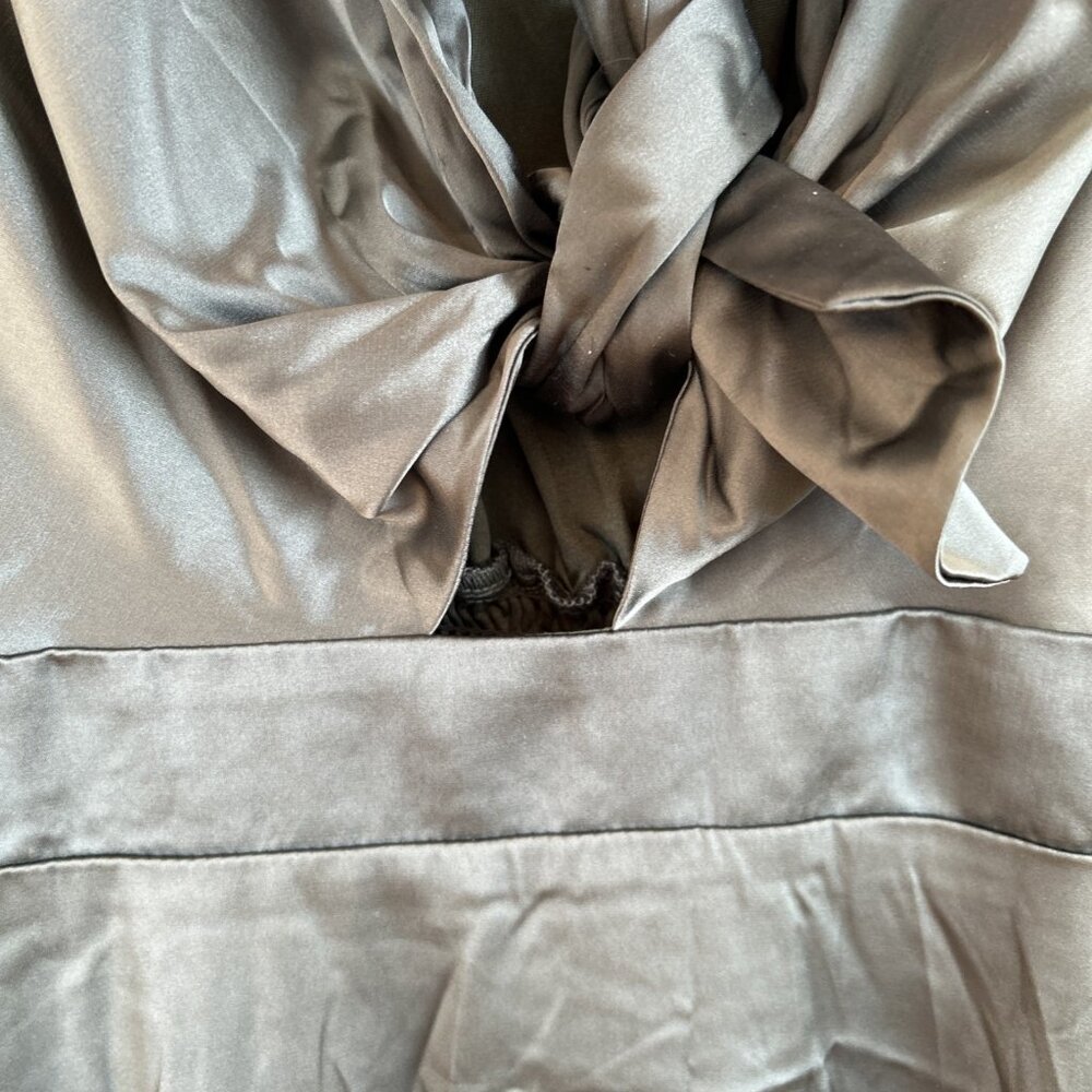 Baltic Born Womens Size Small Dress Poppy Satin Midi Winter Green‎ - Picture 5 of 10